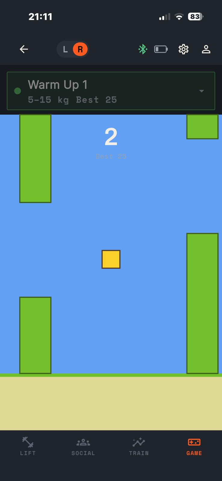 Impulse app — Flying Box in the Impulse app, the box steered by pull force
