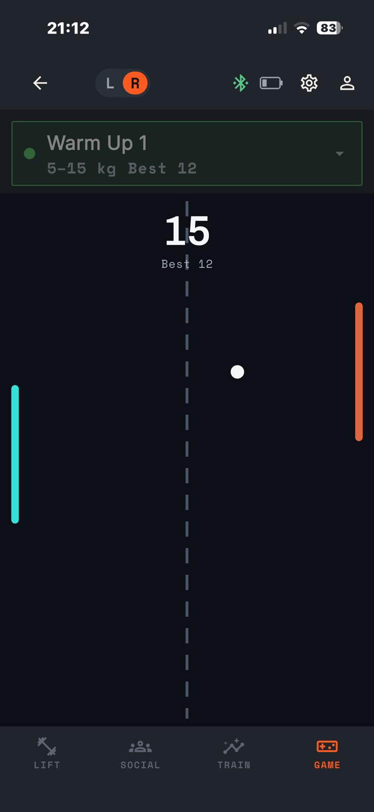 Impulse app — Table Tennis in the Impulse app, paddles controlled by pull force